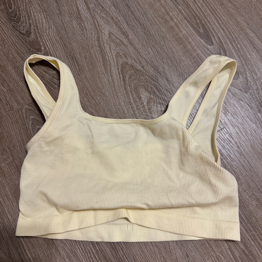 Pink and Green Ribbed Crop Tops - Picture 2 of 2